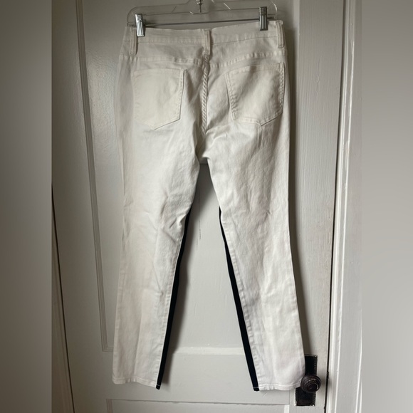 Venus off white/black stretch jeans, size 10, like new - Picture 3 of 4